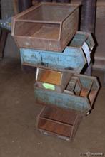 Online Veiling: Magazijnbakken, staal - 6 stuks, Gebruikt