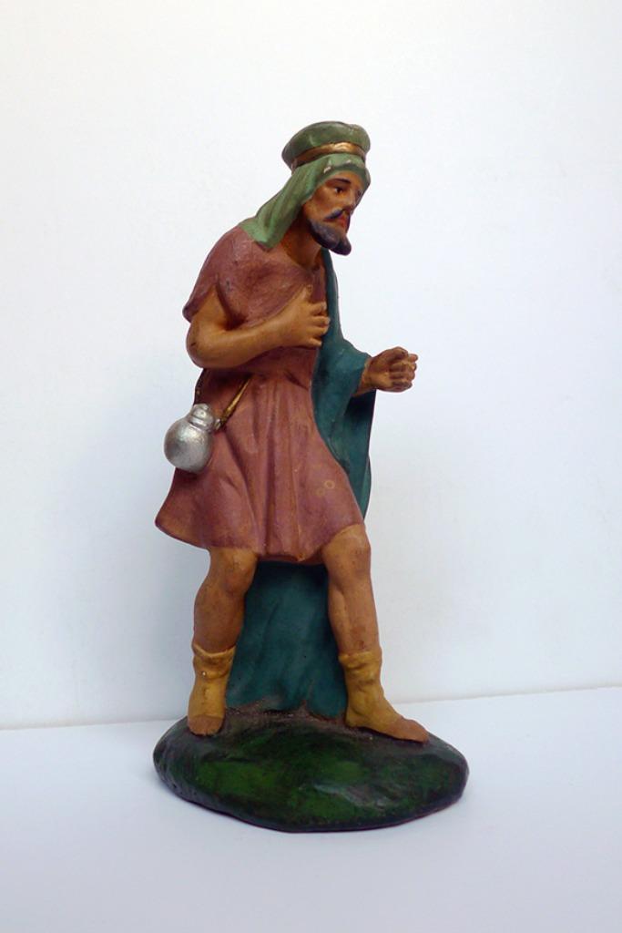 Losse kamelendrijver 20 cm beeld uit oude gipsen kerstgroep, Diversen, Kerst, Zo goed als nieuw, Ophalen of Verzenden