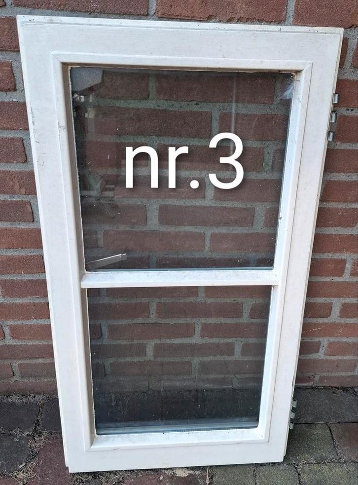 Hardhouten ramen, Doe-het-zelf en Verbouw, Glas en Ramen, Zo goed als nieuw, Gevelraam of Ruit, Dubbelglas, Ophalen