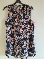 Miss Etam top mt xl donkerblauw print, Maat 46/48 (XL) of groter, Zo goed als nieuw, Zonder mouw, Miss Etam
