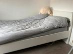 Wit bed - Eenpersoons, Ophalen, Gebruikt, 90 cm, Eenpersoons