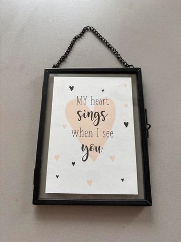 Fotolijst Metaal Zwart - My Heart Sings beschikbaar voor biedingen