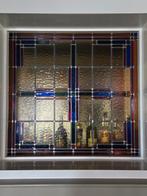 Glas in lood raam 86x90, Antiek en Kunst, Ophalen