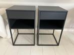 2 IKEA nachtkastjes Vikhammer, Huis en Inrichting, Ophalen, Overige materialen, Gebruikt, Minder dan 45 cm