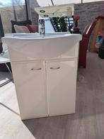 Badkamer meubel met wasbak en kraan en hoge kast., Ophalen, 25 tot 50 cm, 50 tot 100 cm, Minder dan 100 cm