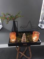 Prachtig sfeerset kerst., Huis en Inrichting, Woonaccessoires | Dienbladen, Ophalen of Verzenden, Zo goed als nieuw, Rond, Hout