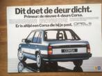 Autofolder/Brochure   Opel  Corsa    Sedan      1985      NL, Nieuw, Ophalen of Verzenden, Opel