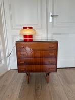 Mid‑century vintage design ladekastje & retro tafellamp, Ophalen, Huis en Inrichting