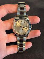 Rolex datejust 41mm zilverdiamanten plaat 2015 schaapcitroen, Ophalen, Staal, Polshorloge, Zo goed als nieuw