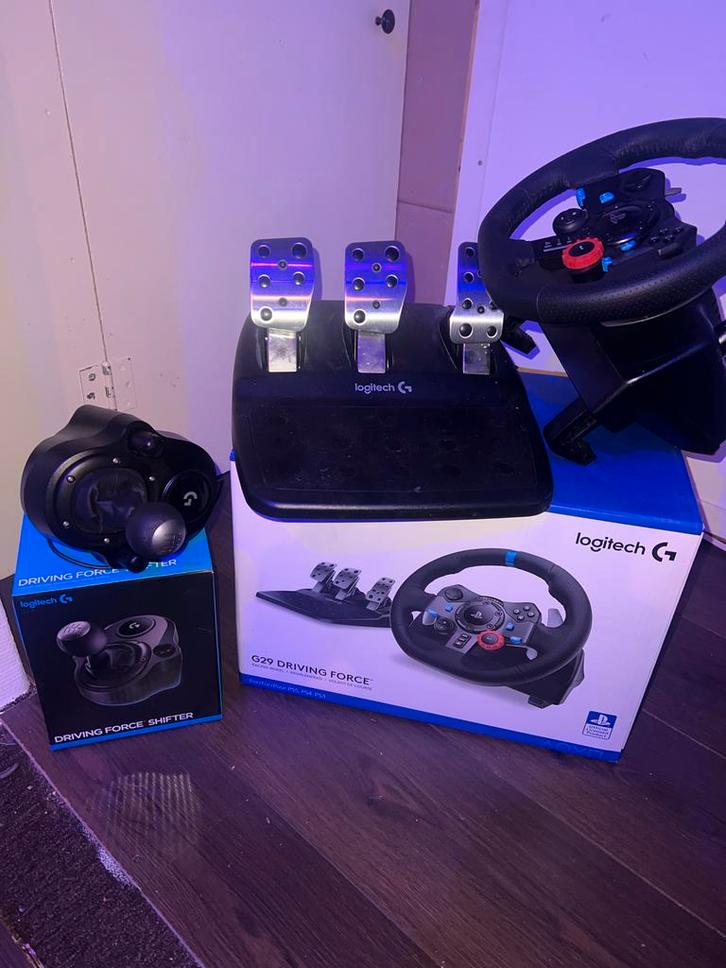 Logitech G29 Inc shifter - Nieuwstaat - Eenmalig Gebruikt!, Spelcomputers en Games, Spelcomputers | Overige, Zo goed als nieuw