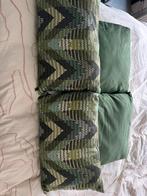 Kussenset groen, Ophalen, Zo goed als nieuw, Groen, Vierkant