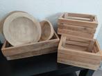 Diverse houten schalen en kistjes, Huis en Inrichting, Ophalen of Verzenden, Zo goed als nieuw, Rond, Hout