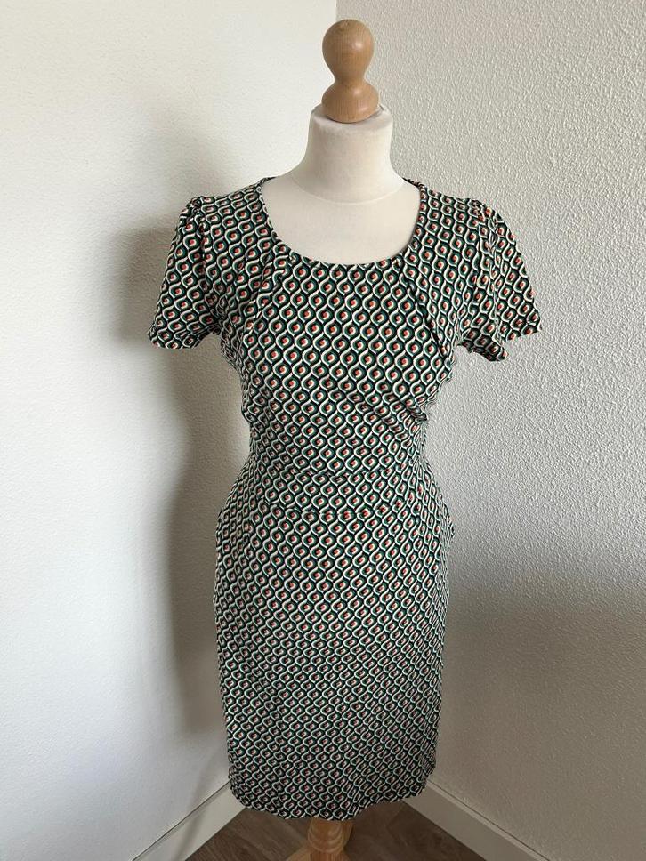 King Louie maat L retro mona jurk 2705, Kleding | Dames, Jurken, Zo goed als nieuw, Maat 42/44 (L), Rood, Knielengte, Ophalen of Verzenden