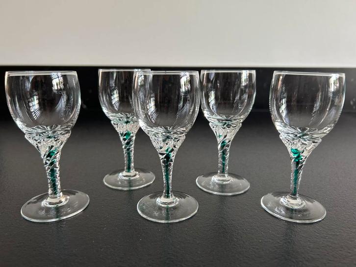 Zeldzame Bohemia kristal Belfor Exquisite glaasjes, Antiek en Kunst, Antiek | Glas en Kristal, Ophalen of Verzenden