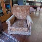 Fauteuil in tijgerprint, Ophalen, Gebruikt, Stof, 50 tot 75 cm