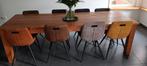 Amerikaans grenen eettafel met 8 zo goed als nieuwe stoelen, Huis en Inrichting, Tafels | Eettafels, Ophalen of Verzenden, Zo goed als nieuw