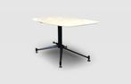 Marmer en staal salontafel design CARLO RATTI Italiaans jr60, 50 tot 100 cm, Ophalen of Verzenden, Zo goed als nieuw, Rechthoekig