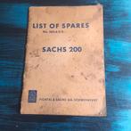 sachs 200 motor ONDERDELEN CATALUGUS met NUMMERS FOTO'S ETC., Motoren, Verzenden
