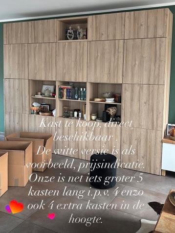 Grote IKEA BESTA Wandkast - Wit geolied eiken - afbeelding 3