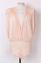 Nieuwe geplooide top Elisabetti Franchi maat 40, Maat 38/40 (M), Nieuw, Roze, Zonder mouw