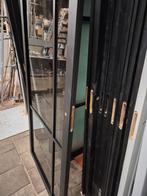 88x231,5cm binnendeur opdek L staal look zwart rookglas SK34, Ophalen, 80 tot 100 cm, Glas, Binnendeur