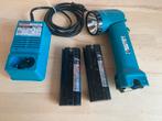 Makita ML702 Accu Lamp met Lader en Accu's, Ophalen of Verzenden, Gebruikt