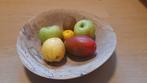 Handgemaakte beukenhouten fruitschaal, Schaal, Rond, Ophalen of Verzenden, Zo goed als nieuw