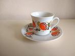 Vintage kop en schotel Bavaria Tirschenreuth oranje bloem, Huis en Inrichting, Keuken | Servies, Ophalen of Verzenden, Zo goed als nieuw