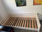 Bedframe 98x208 cm - Wit Hout, Ophalen, Eenpersoons, Hout, 100 cm