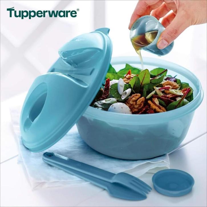 Tupperware Saladekom / Saladelunchbox # 1,3 liter, Huis en Inrichting, Keuken | Tupperware, Nieuw, Overige typen, Ophalen of Verzenden
