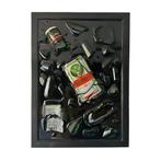 Jagermeister 3 broken bottle kunst, Antiek en Kunst, Ophalen of Verzenden