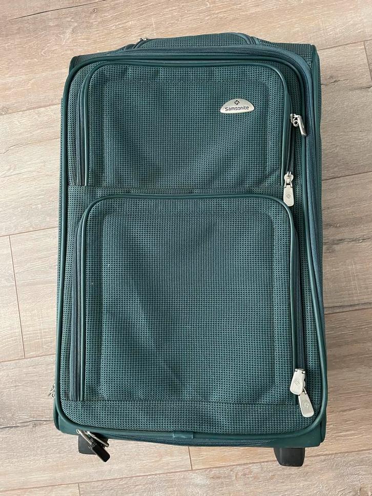 Samsonite Koffer - Donkergroen - 58cm, Sieraden, Tassen en Uiterlijk, Koffers, Gebruikt, Overige materialen, 50 tot 60 cm, 35 tot 45 cm