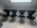 6 zwarte Arne Jacobsen vlinderstoelen, Ophalen, Zwart, Hout, Vijf, Zes of meer stoelen