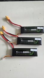 3S lipo's 6000mAh 50C XT90, Ophalen of Verzenden, Gebruikt