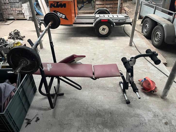 Kettler bankje met 45kg, Sport en Fitness, Fitnessapparatuur, Gebruikt, Overige typen, Borst, Ophalen