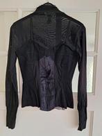 Zwart korset truitje Hybris S, Kleding | Dames, Tops, Ophalen of Verzenden, Zo goed als nieuw, Zwart, Lange mouw