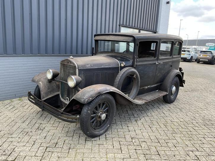 Chrysler Six Survivor (bj 1930), Auto's, Oldtimers, Te koop, Chrysler, Benzine, Overige carrosserieën, Handgeschakeld, Zwart, Stof