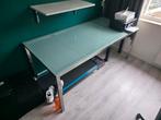 Moderne tafel / eettafel met Glazen plaat (matglas) 180x85cm, Ophalen, 75 cm of meer, Zo goed als nieuw, Glas
