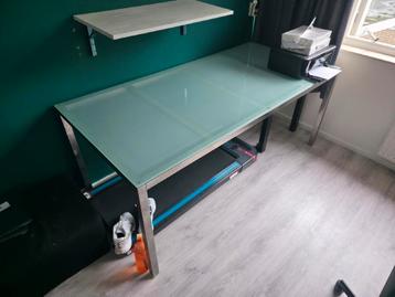 Moderne tafel / eettafel met Glazen plaat (matglas) 180x85cm beschikbaar voor biedingen