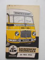GELDERSCHE TRAMWEGEN DOETINCHEM ZOMERDIENST 23 MEI 1954, Verzamelen, Spoorwegen en Tramwegen, Ophalen of Verzenden, Gebruikt, Bus of Metro