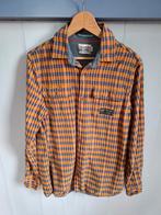 Oranje/Blauw geruit "Scotch&Soda" heren overhemd. Mt.M., Kleding | Heren, Overhemden, Overige kleuren, Zo goed als nieuw, Scotch & Soda