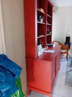 Rode buffetkast, Huis en Inrichting, Ophalen, Met plank(en), Gebruikt, 100 tot 150 cm