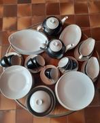 uniek zwart-wit vintage servies Plankenhammer Spenzo 73-dlg, Huis en Inrichting, Ophalen, Gebruikt, Overige stijlen, Porselein