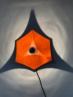 Orange Space Age wand- of plafondlamp Hofmeister jaren 1970, Ophalen of Verzenden, Zo goed als nieuw