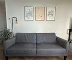 2-delige grijze zithoek – bank + fauteuil | €470, Ophalen, Zo goed als nieuw