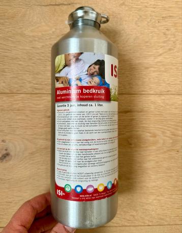 Aluminium bedkruik - z.g.a.n. beschikbaar voor biedingen