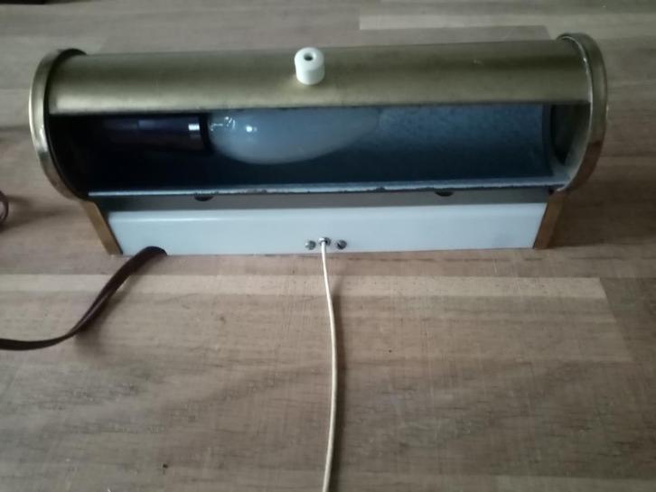 Bed wandlampje messing vintage mid 50, Huis en Inrichting, Lampen | Wandlampen, Gebruikt, Kunststof, Metaal, Ophalen
