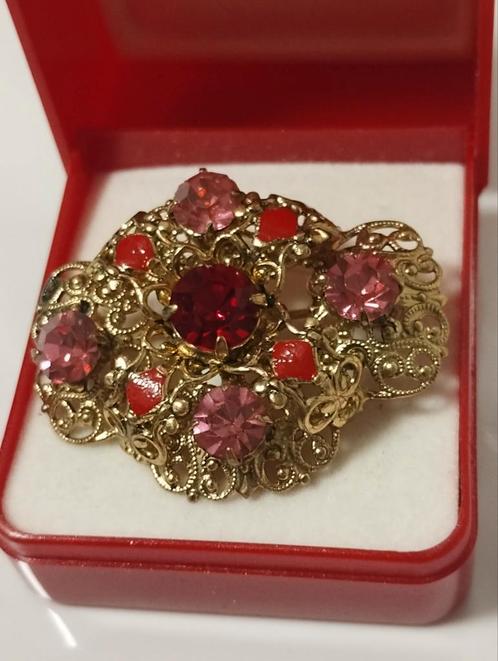Vintage jaren zestig bohemian filigrein broche, Sieraden, Tassen en Uiterlijk, Antieke sieraden, Broche, Overige materialen, Ophalen of Verzenden
