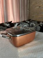 Nuovva Pan met Frituurmandje koper  - Gebruikt, Ophalen of Verzenden, Gebruikt