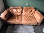 Lederen bank - Tweepersoons, Huis en Inrichting, Ophalen, Gebruikt, 150 tot 200 cm, Tweepersoons